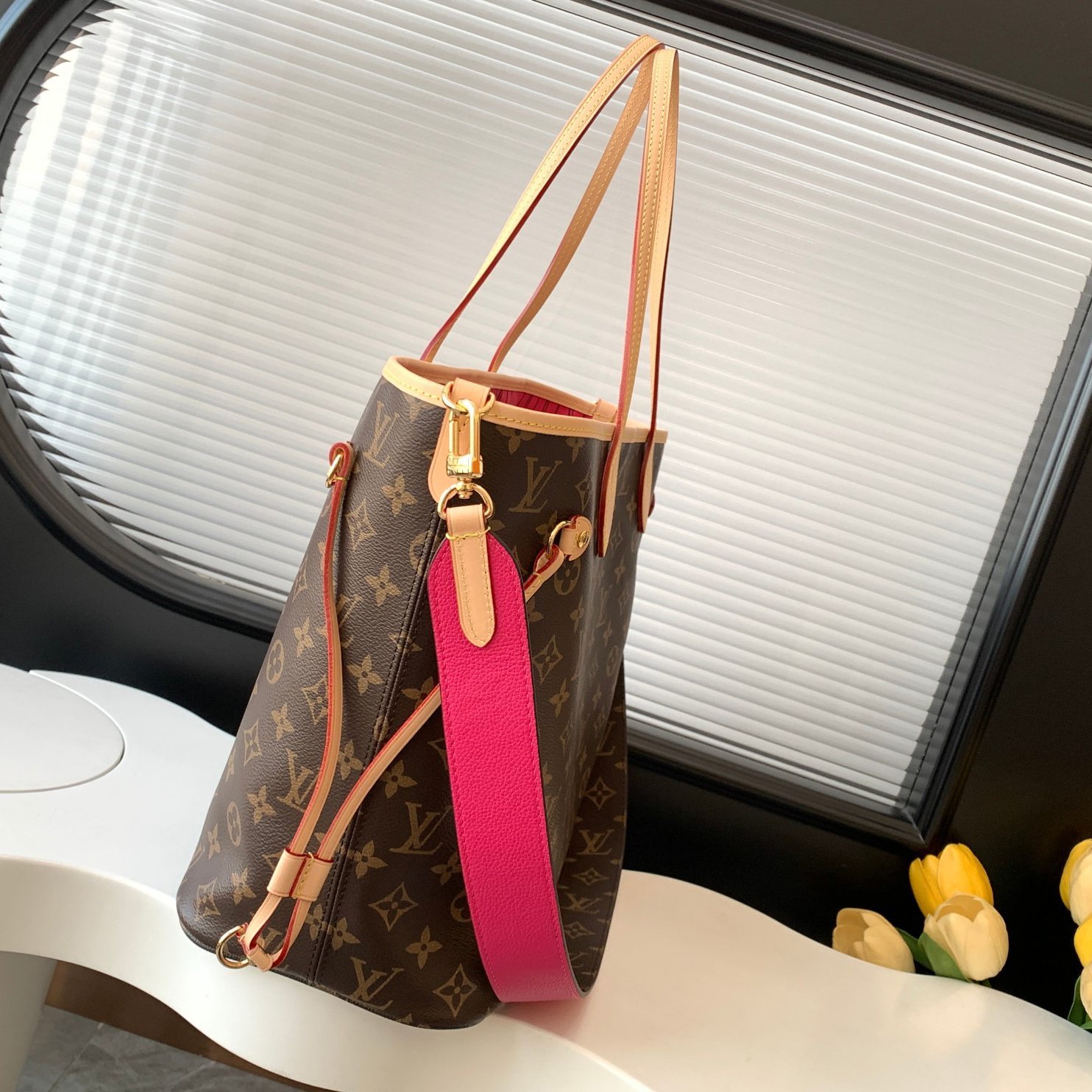 Neverfull MM Brown Canvas 31CM - 图片 2