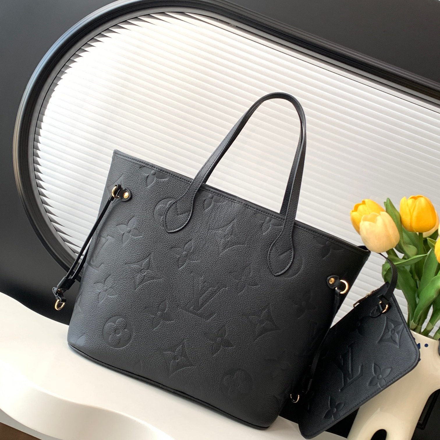 Neverfull MM Black Calfskin 31CM - 图片 3