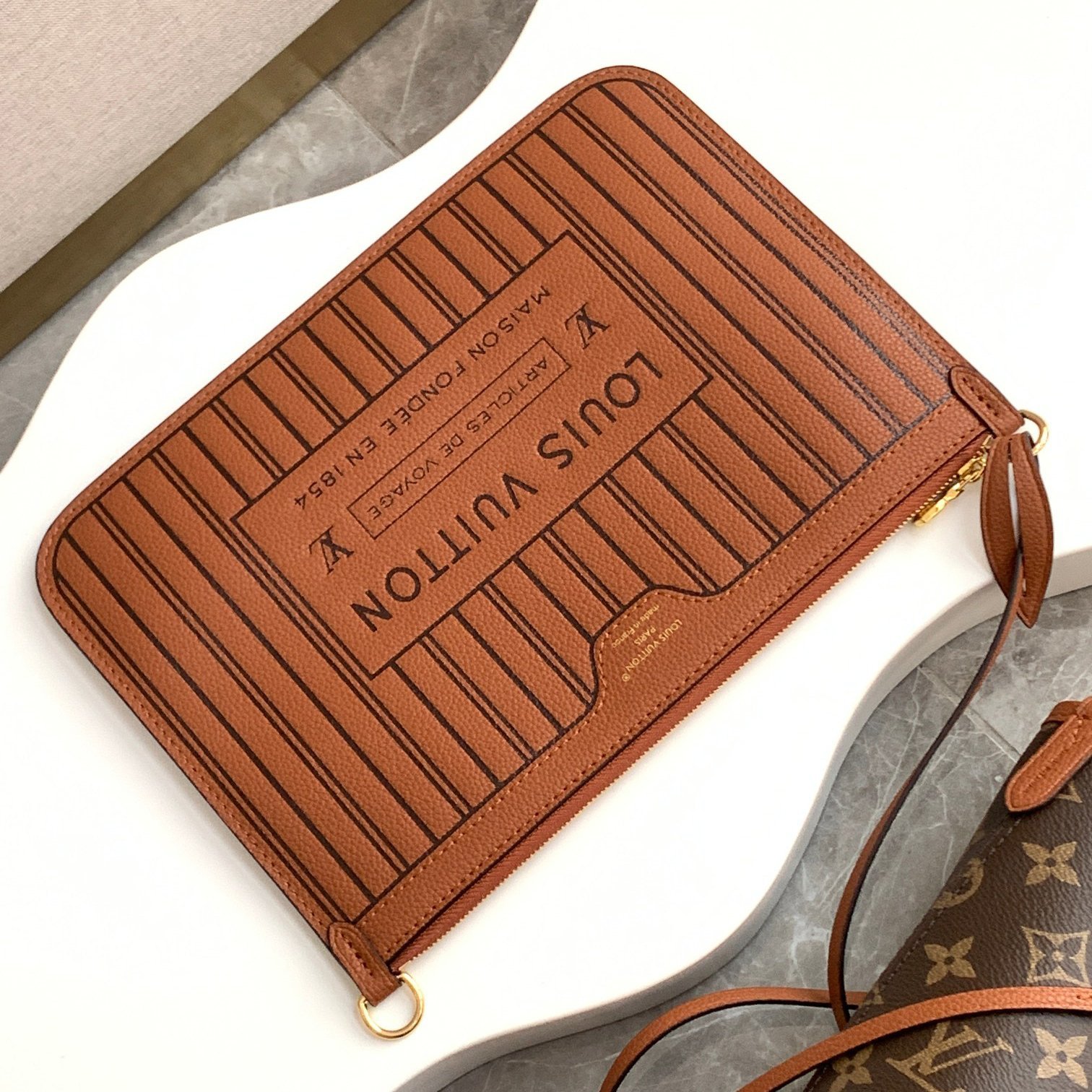Neverfull MM Caramel Brown Canvas 31CM - 图片 6