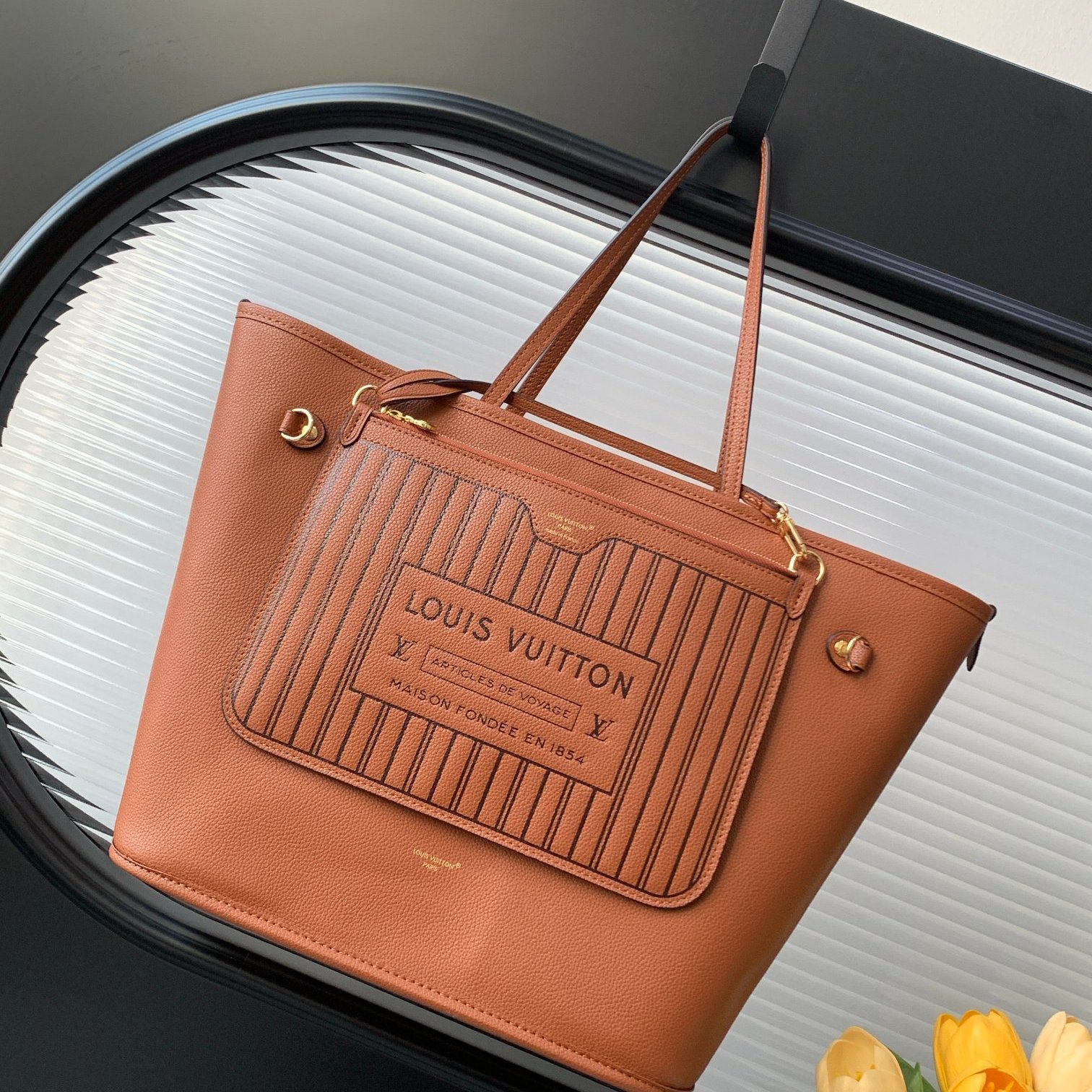 Neverfull MM Caramel Brown Canvas 31CM - 图片 9