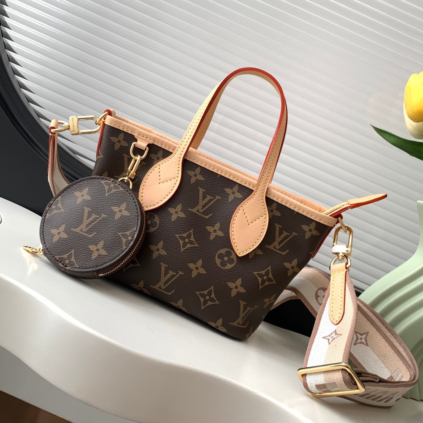 Neverfull BB Brown Canvas 24CM