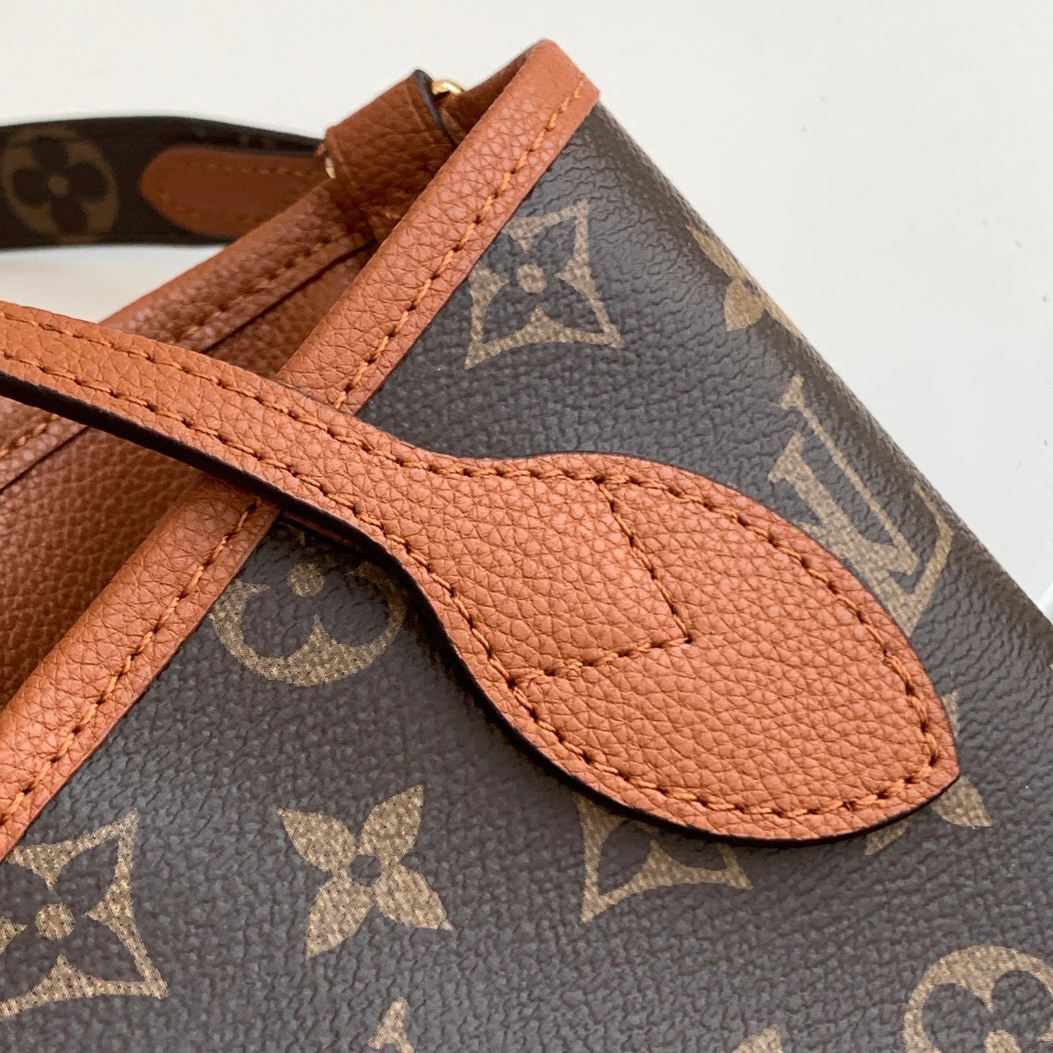 Neverfull BB Brown Canvas with Caramel Leather 24CM - 图片 6