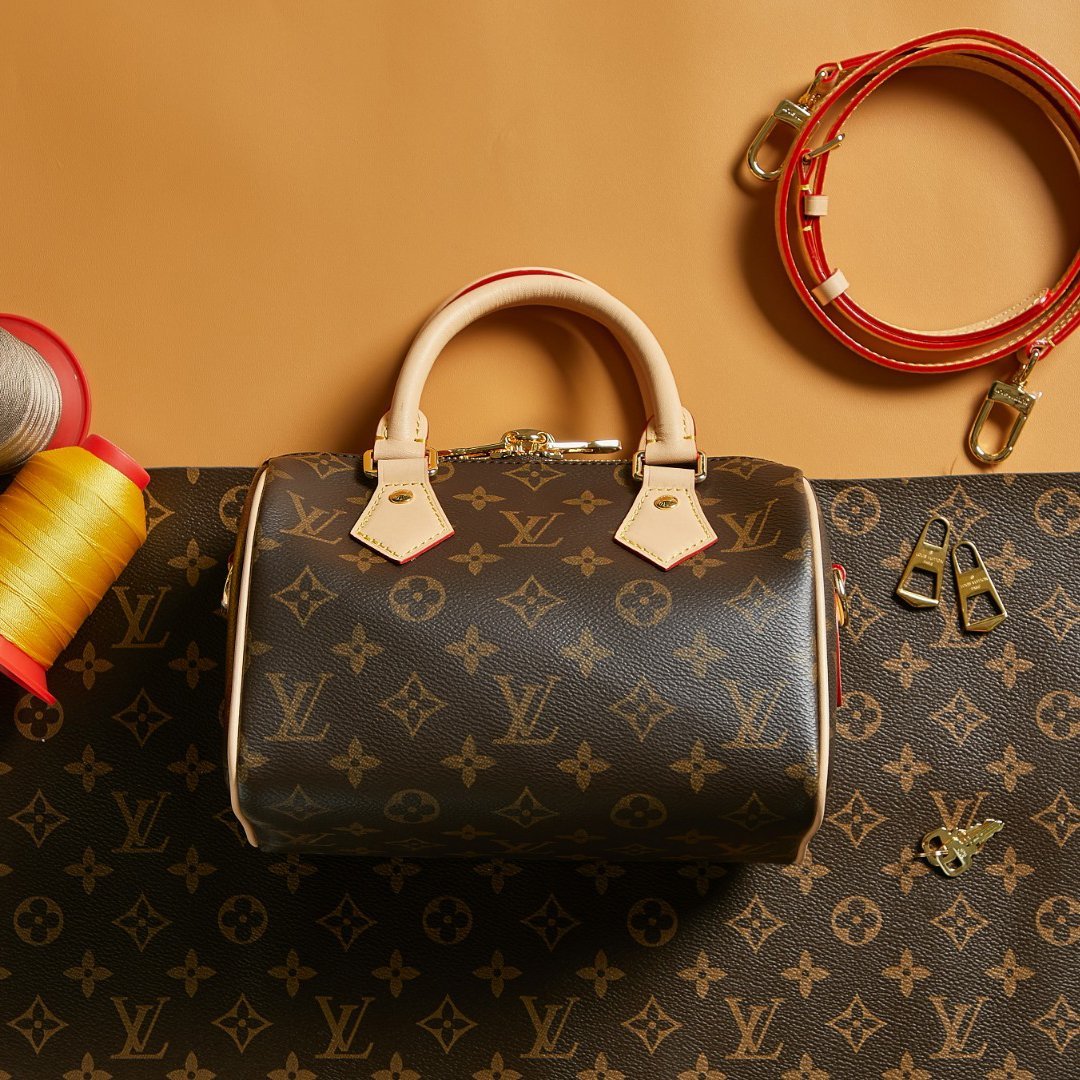 Speedy Brown Coated Canvas 20CM - 图片 2