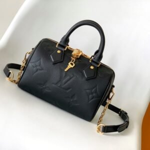 Speedy Black Embossed Leather 20CM