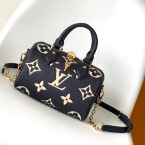 Speedy Black Grained Leather 20CM