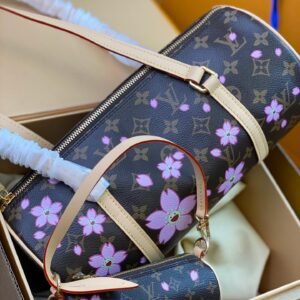 Cherry Blossom Monogram Papillon Bag – Iconic Silhouette with Artistic Bloom