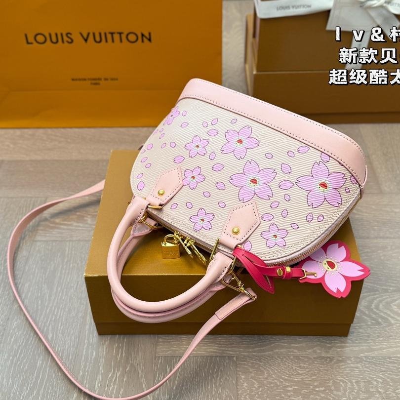 LV x Takashi Murakami Blossom Alma Bag – Limited Shell Style 24cm - 图片 6