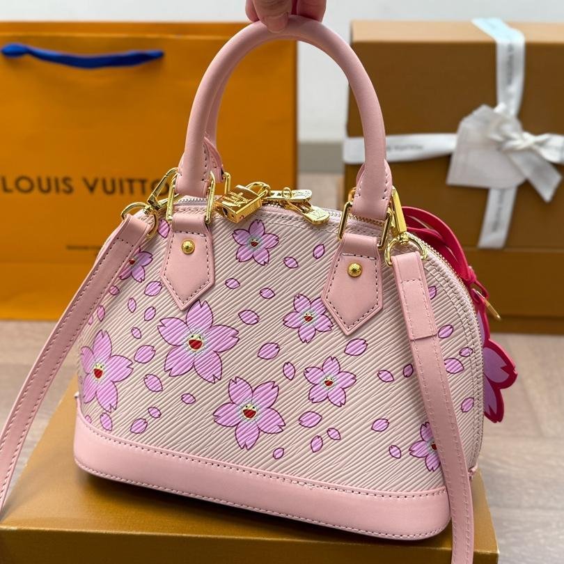 LV x Takashi Murakami Blossom Alma Bag – Limited Shell Style 24cm - 图片 8