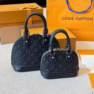 Louis Vuitton Alma BB Embossed Leather Handbag – Classic Dome Silhouette 23CM/16CM