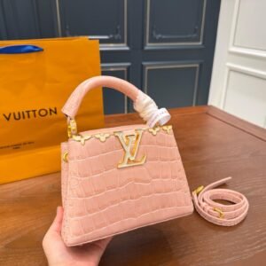 LV Capucines Mini Bag – Crocodile-Pattern Leather with Gold Hardware 20CM