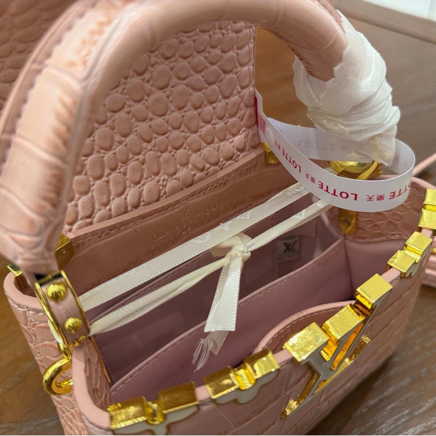 LV Capucines Mini Bag – Crocodile-Pattern Leather with Gold Hardware 20CM - 图片 9