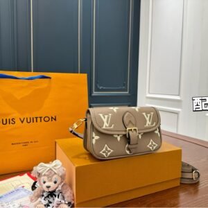 Louis Vuitton Nano Diane Baguette Bag – Monogram Leather Shoulder Style 18CM