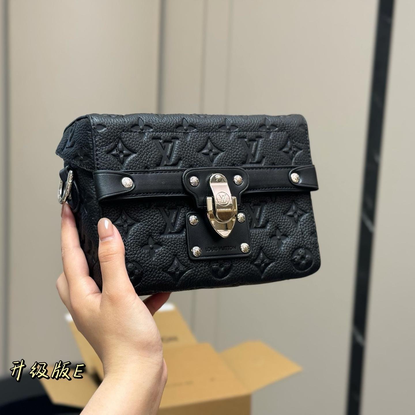 Louis Vuitton Mini Soft Trunk – Black Monogram Leather Box Bag 20CM - 图片 9