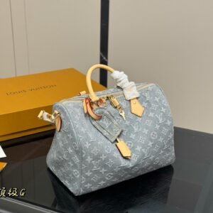 Louis Vuitton Keepall Denim Speedy Bag 30cm