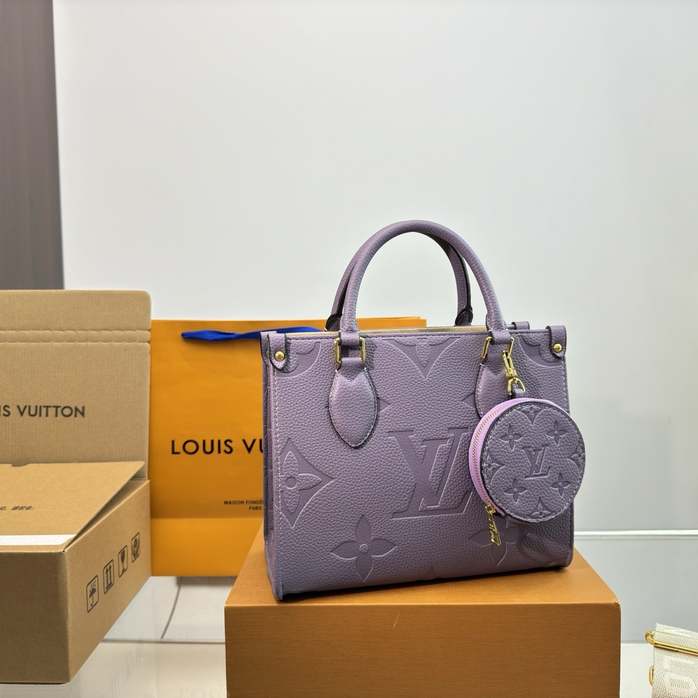 Mini Purple Tote Bag with Wide Strap and Coin Purse 25CM - 图片 2