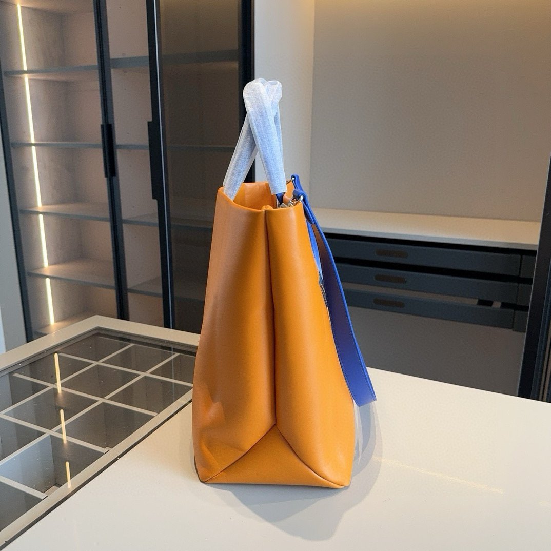 Louis Vuitton Orange Leather Logo Tote – Unisex Shopper Bag 28CM/39CM/43CM - 图片 6