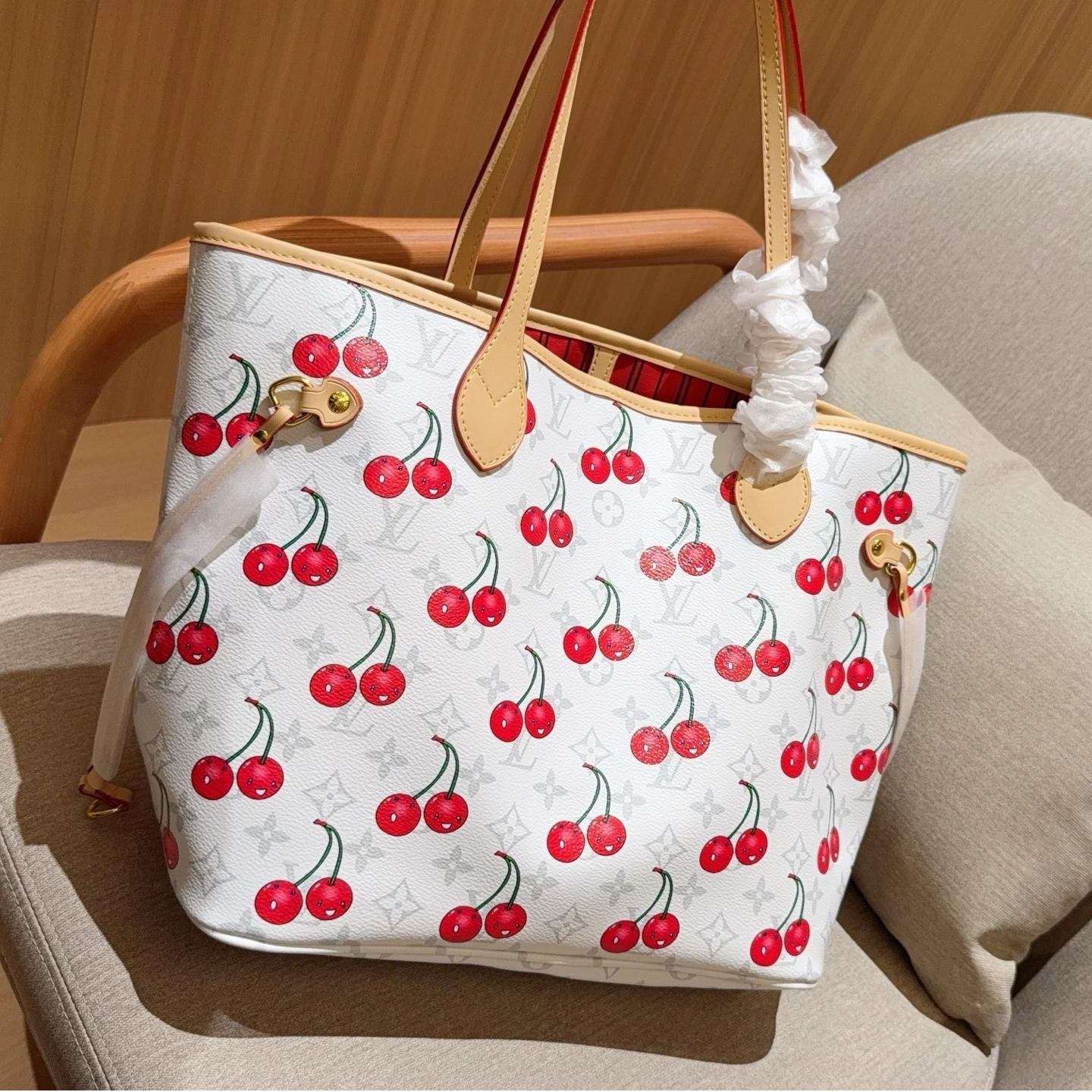 Limited Edition LV × Takashi Murakami Cherry Neverfull Tote – 32CM Collector’s Edition - 图片 4