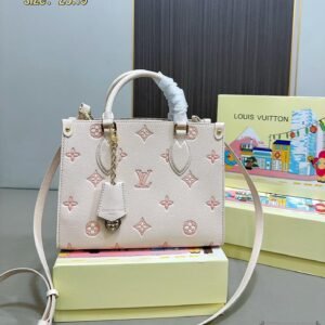Mini LV OnTheGo Tote in Cream Pink Leather – 25cm Compact Edition