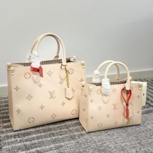LV Onthego Tote Bag in Creamy Beige Monogram – 25cm & 35cm Sizes