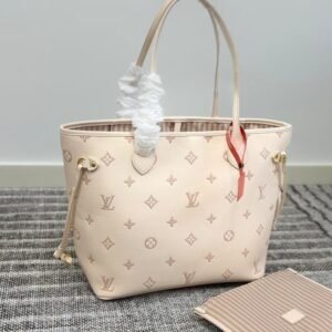Onthego MM Tote in Cream Monogram Empreinte Leather – 32CM Limited Floral Edition