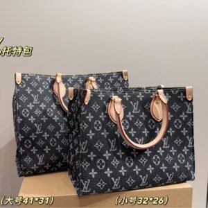 LV OnTheGo Denim Tote Bag – Vintage Monogram in Large & Small Sizes 32CM/41CM