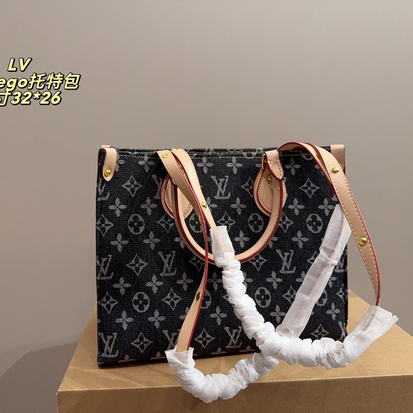 LV OnTheGo Denim Tote Bag – Vintage Monogram in Large & Small Sizes 32CM/41CM - 图片 8