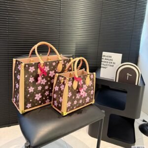 LV Cherry Blossom Onthego Tote Bag – Murakami Collaboration in Two Sizes