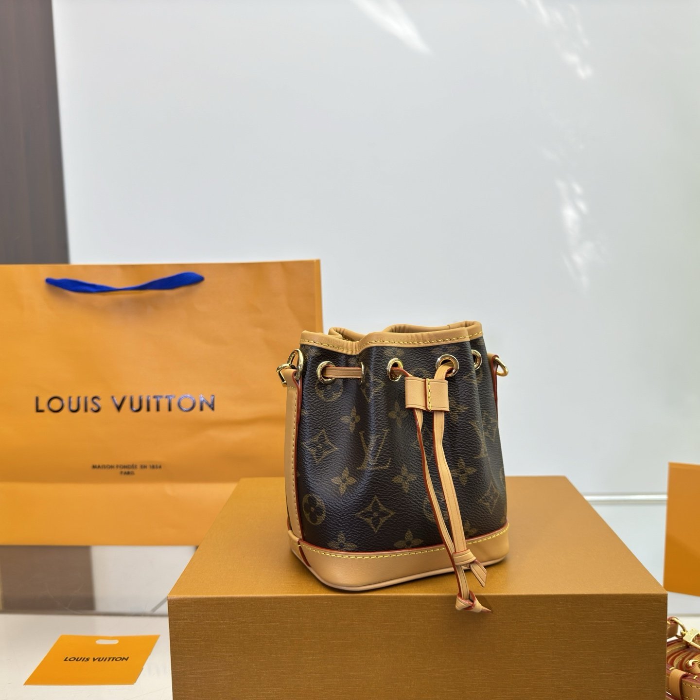 Mini Monogram Leather Bucket Bag – 13cm