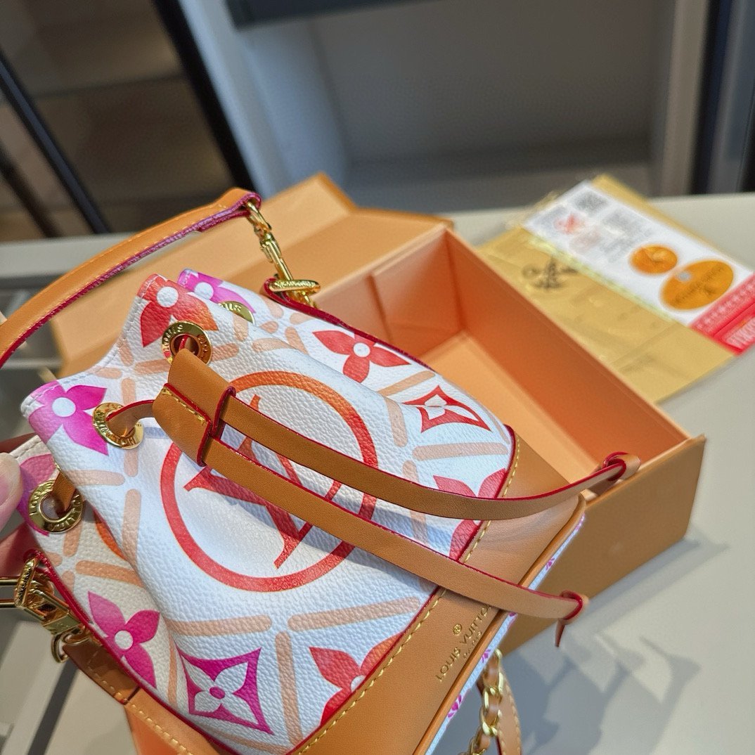 Louis Vuitton Nano Noé Summer Edition Mini Bucket Bag – Pink Monogram 15CM - 图片 4