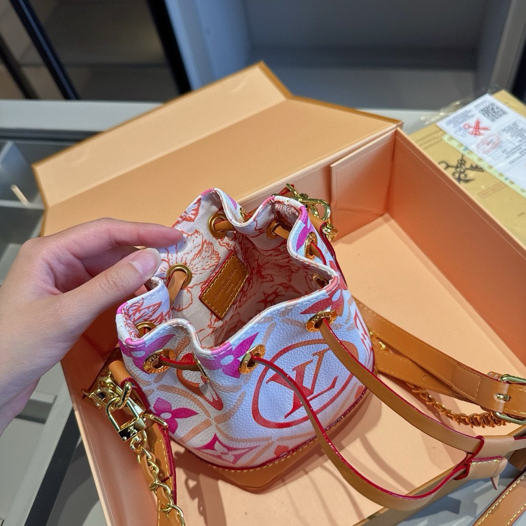 Louis Vuitton Nano Noé Summer Edition Mini Bucket Bag – Pink Monogram 15CM - 图片 9