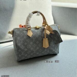 LV Speedy Soft 30 Denim Monogram Top Handle Bag – Casual Luxe Icon 30CM