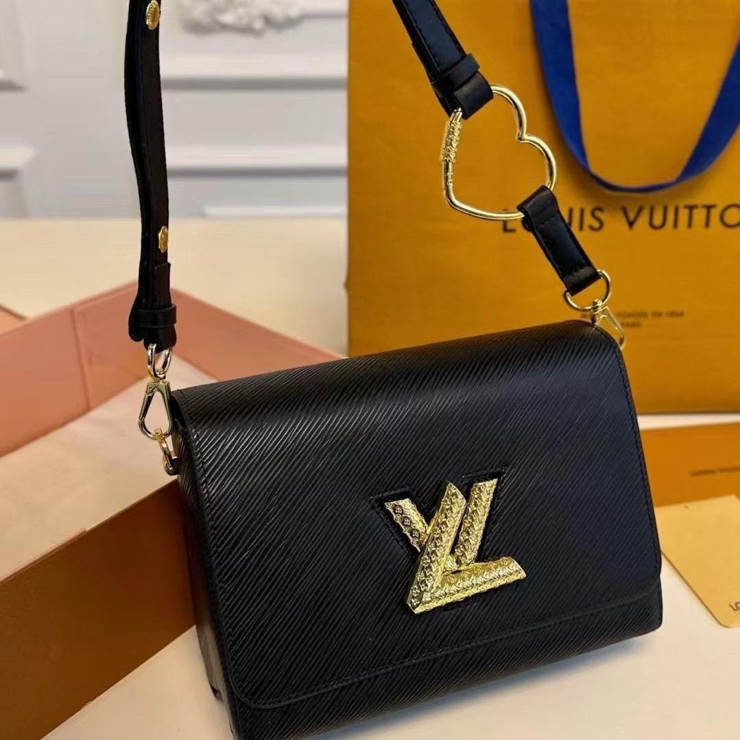 LV Twist Epi Leather Handbag – 23cm Black Textured Edition - 图片 2