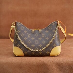 Louis Vuitton Boulogne PM 26cm – High-Fidelity Monogram Archive – Adjustable Strap & Chain