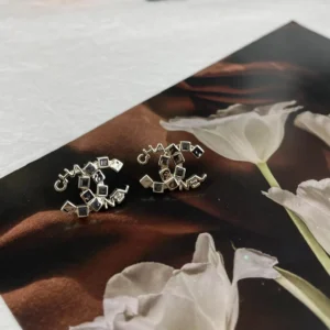 Chanel Letters Double C Replica Earrings, Parisian Elegance