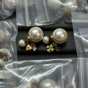 Dior Replica Earrings, Asymmetrical Pearl Charm Style