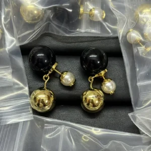 Miss Chen Replica Earrings, Dior Black Pearl