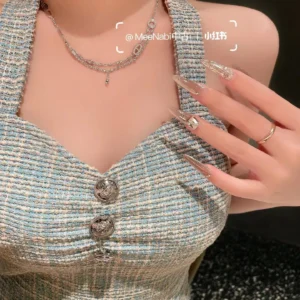 Hermès Replica Necklace, Pig Nose Teardrop Diamond Pendant