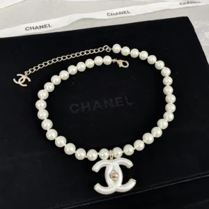Miss Chen Jewelry Chanel Choker White Double C Replica Necklace