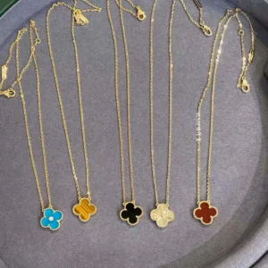 Miss Chen Jewelry Necklace, Van Cleef Arpels Alhambra Pendant – Turquoise