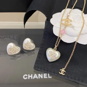 Miss Chen Replica Necklace, Chanel Pearl Love Heart Pendant