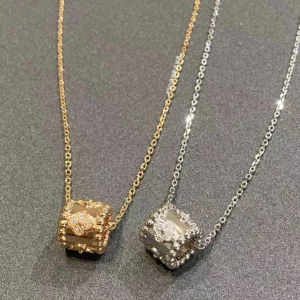 Miss Chen Replica Necklace, Van Cleef Perlée Clovers, Gold/Silver – Gold