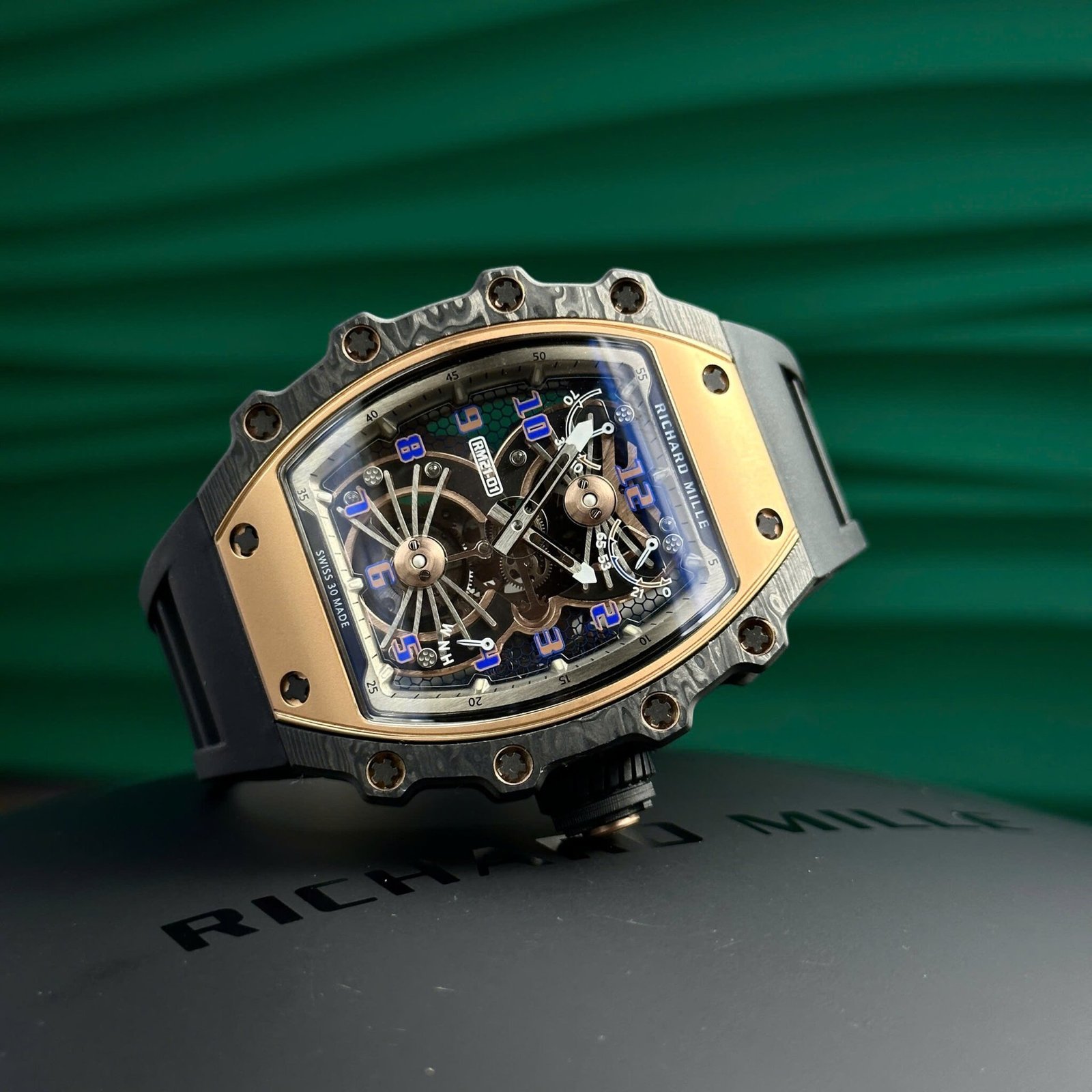 Richard Mille RM21-01 Tourbillon Aerodyne Red Gold Carbon TPT Best Replica 42.68mm x 50.12mm - 图片 3