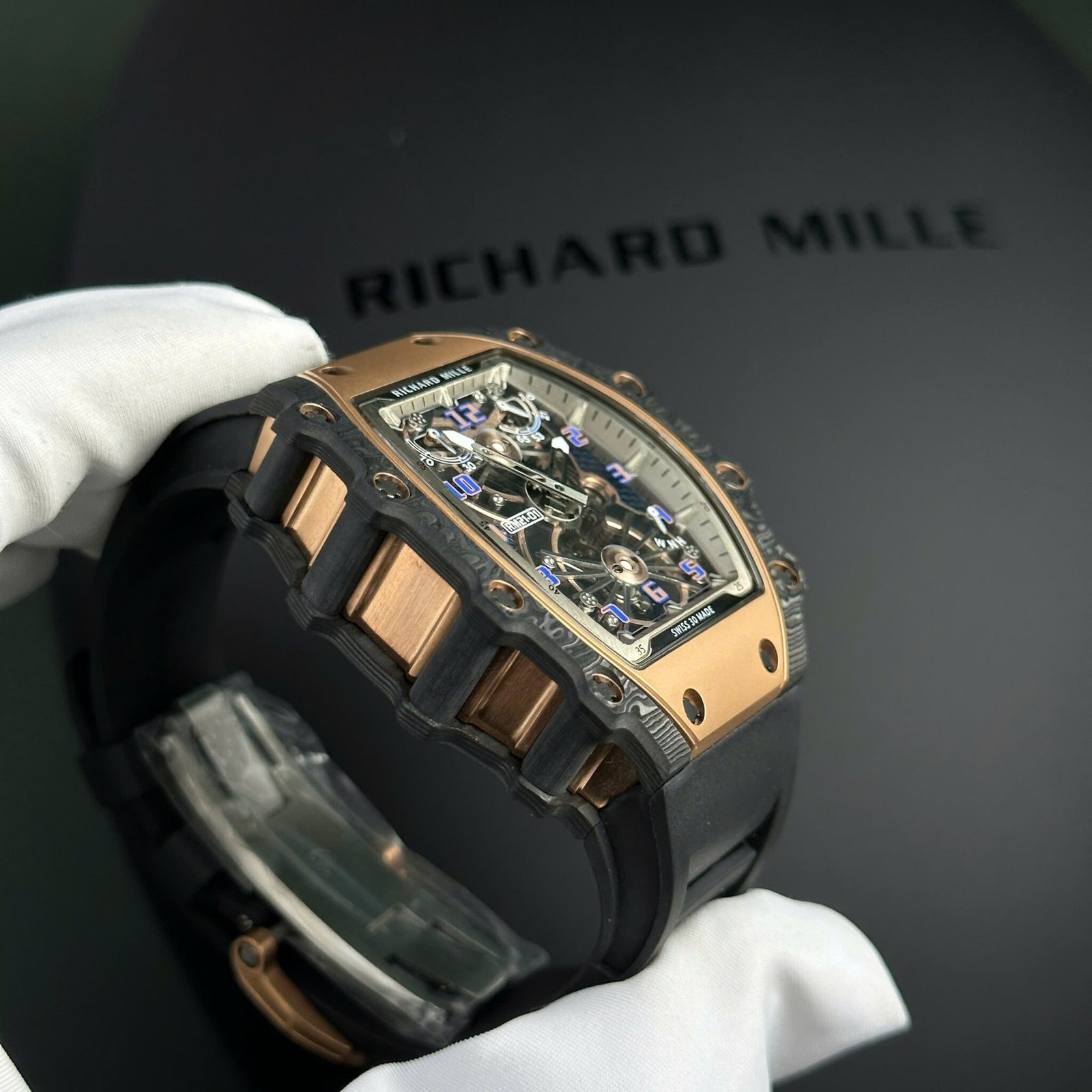Richard Mille RM21-01 Tourbillon Aerodyne Red Gold Carbon TPT Best Replica 42.68mm x 50.12mm - 图片 6