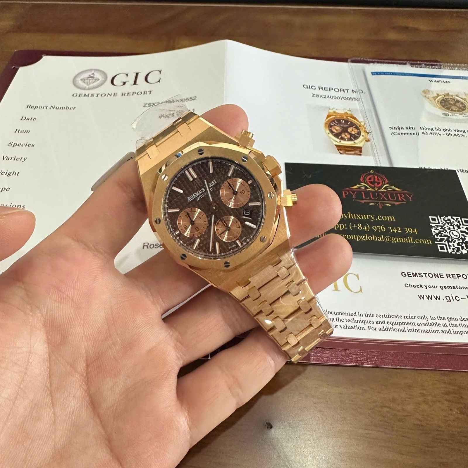Audemars Piguet Royal Oak 26331OR Chronograph Brown Dial 18K Gold Wrapped 41mm - 图片 3