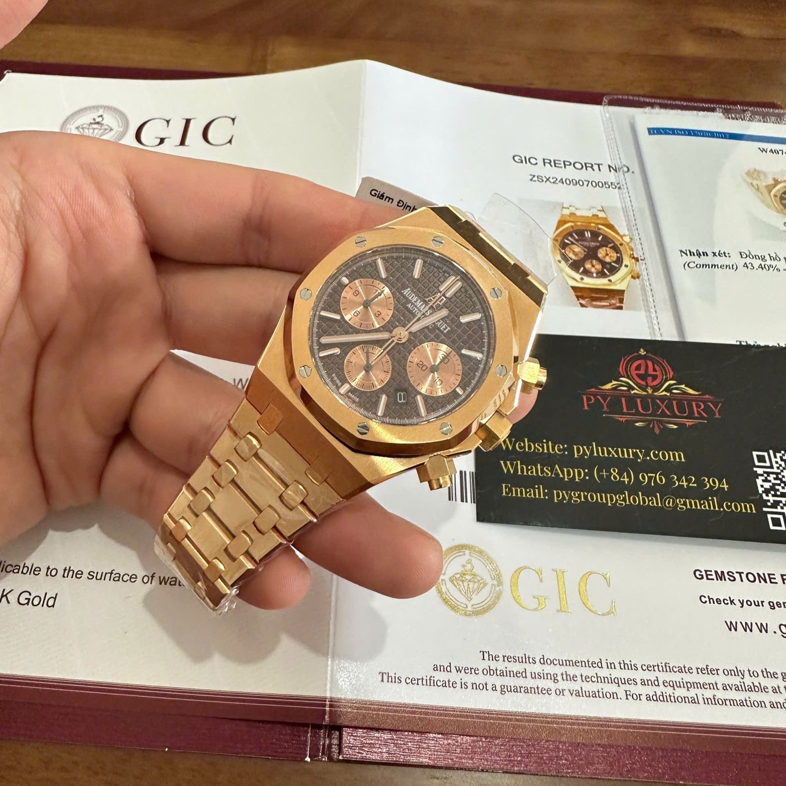 Audemars Piguet Royal Oak 26331OR Chronograph Brown Dial 18K Gold Wrapped 41mm - 图片 4