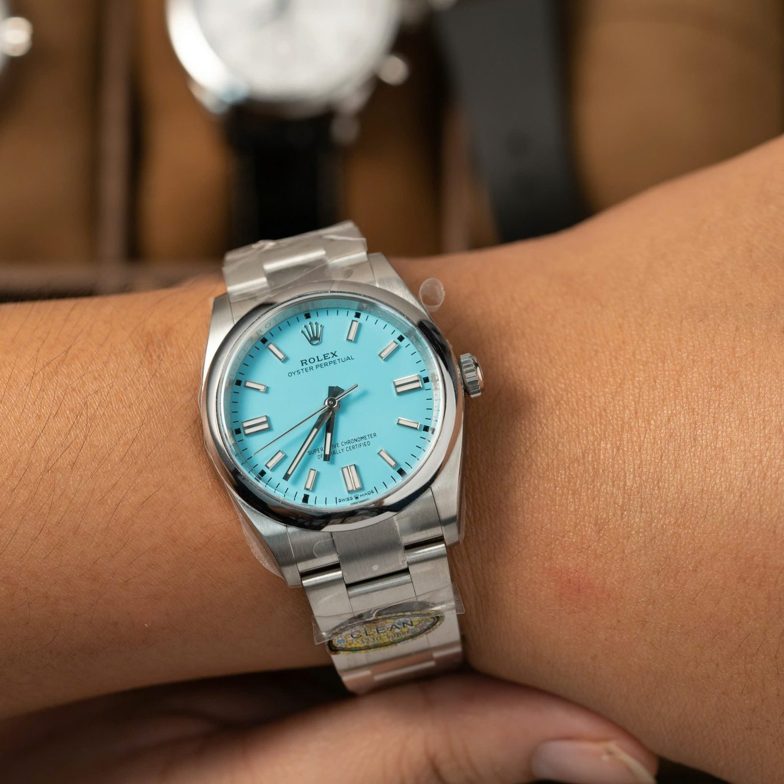 Rolex Oyster Perpetual 126000 Turquoise Blue Dial 1:1 Copy Best Replica Clean Factory 36mm - 图片 3