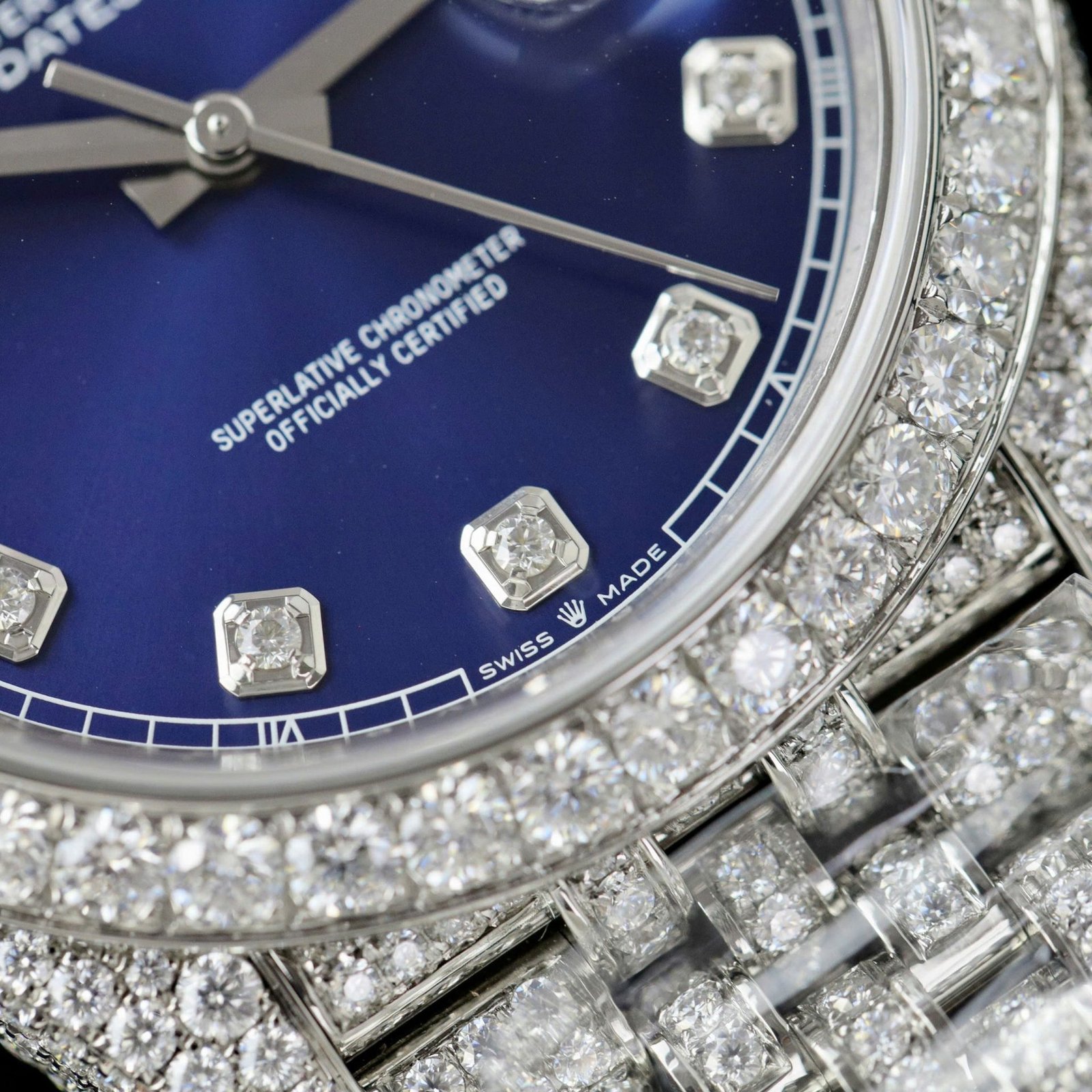 Rolex Datejust 41 Blue Diamond Dial Jubilee Iced Out Moissanite Best Replica 41mm - 图片 7