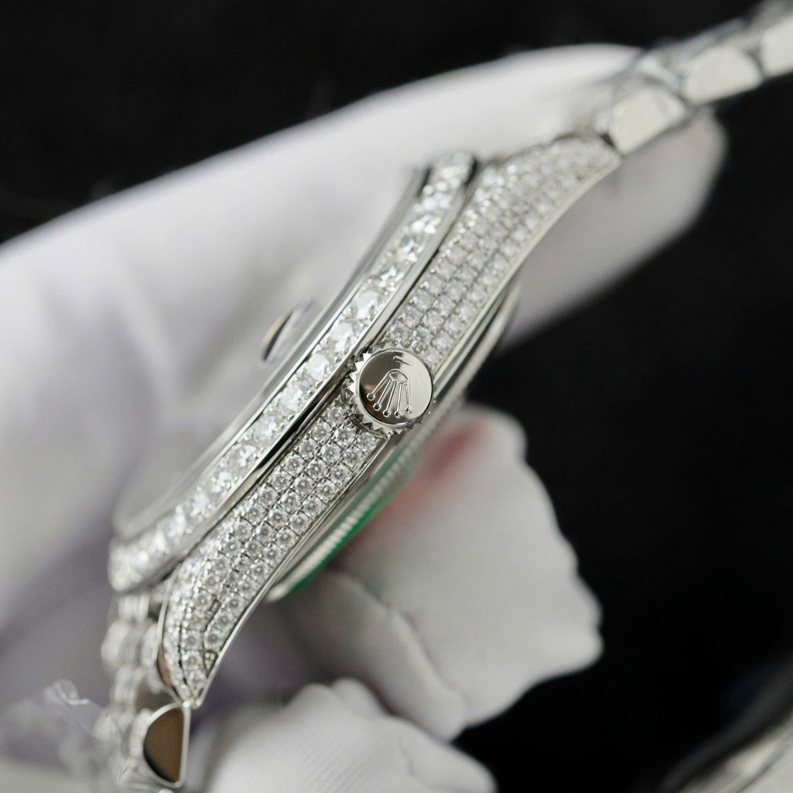 Rolex Datejust 41 Blue Diamond Dial Jubilee Iced Out Moissanite Best Replica 41mm - 图片 9
