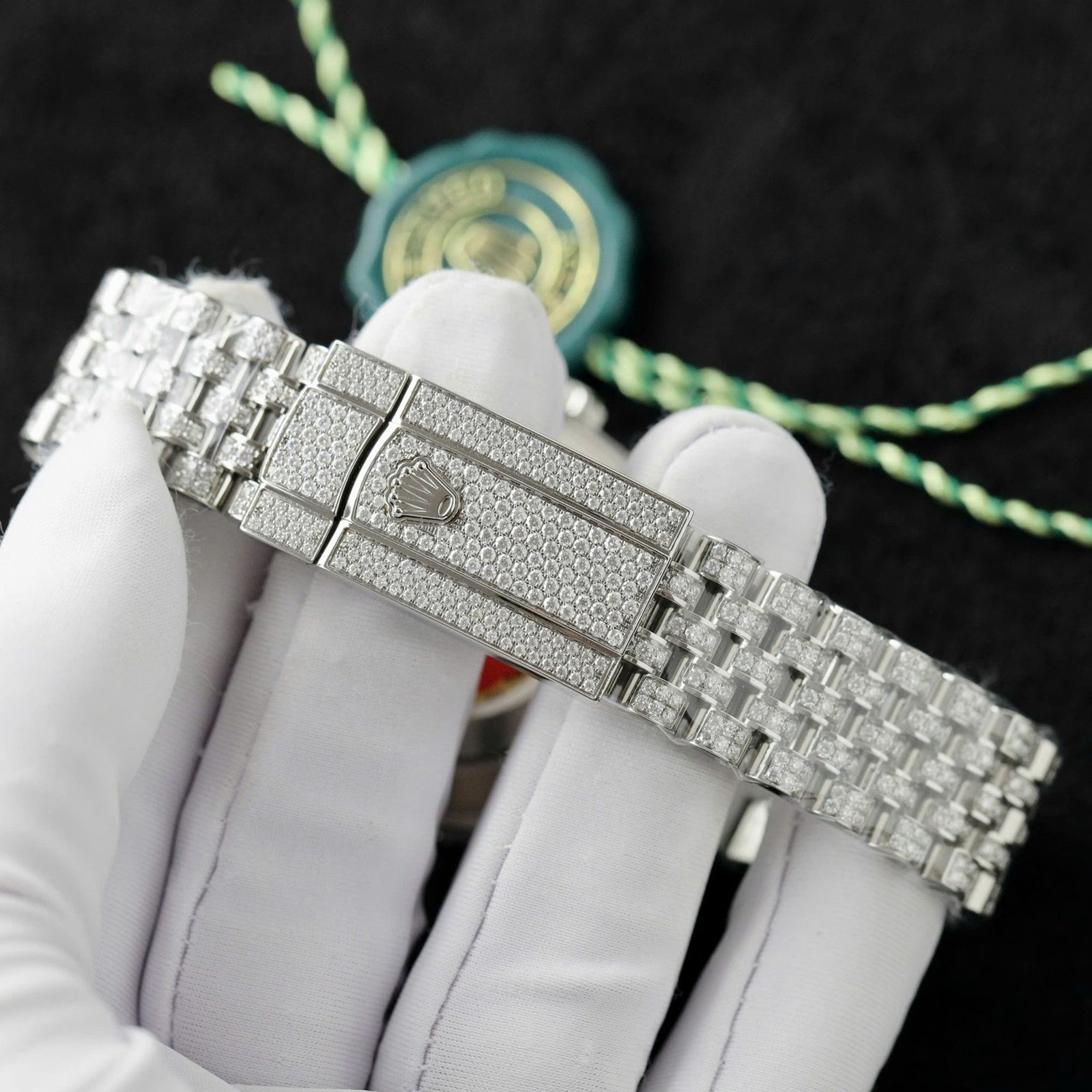 Rolex Datejust 41 Blue Diamond Dial Jubilee Iced Out Moissanite Best Replica 41mm - 图片 13