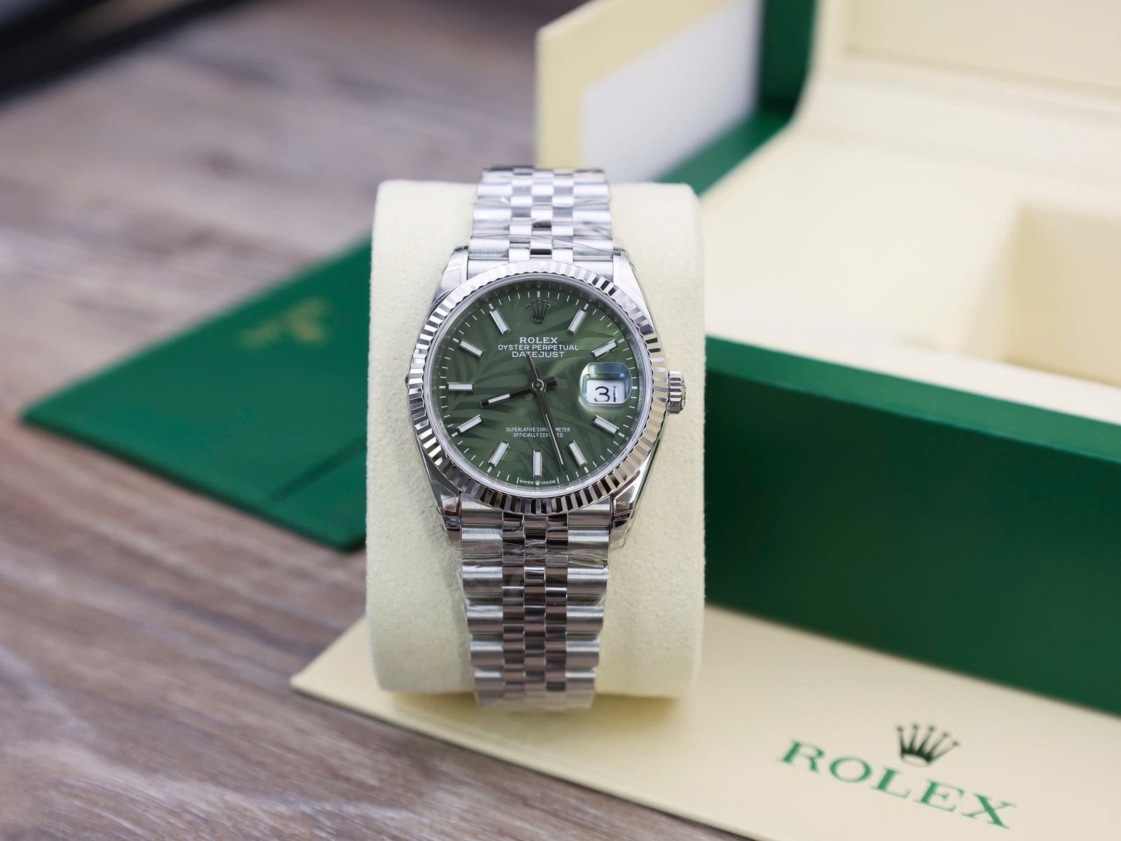 Rolex Datejust 126234-0047 Green Palm Luminous Dial Jubilee Best Replica VSF 36mm - 图片 2
